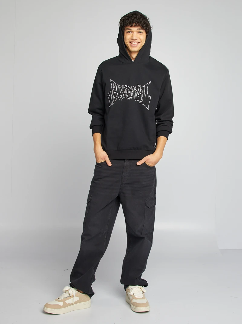 printed hooded sweatshirt